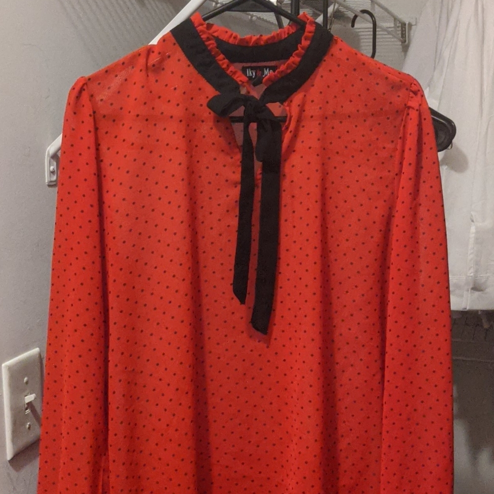 Red blouse